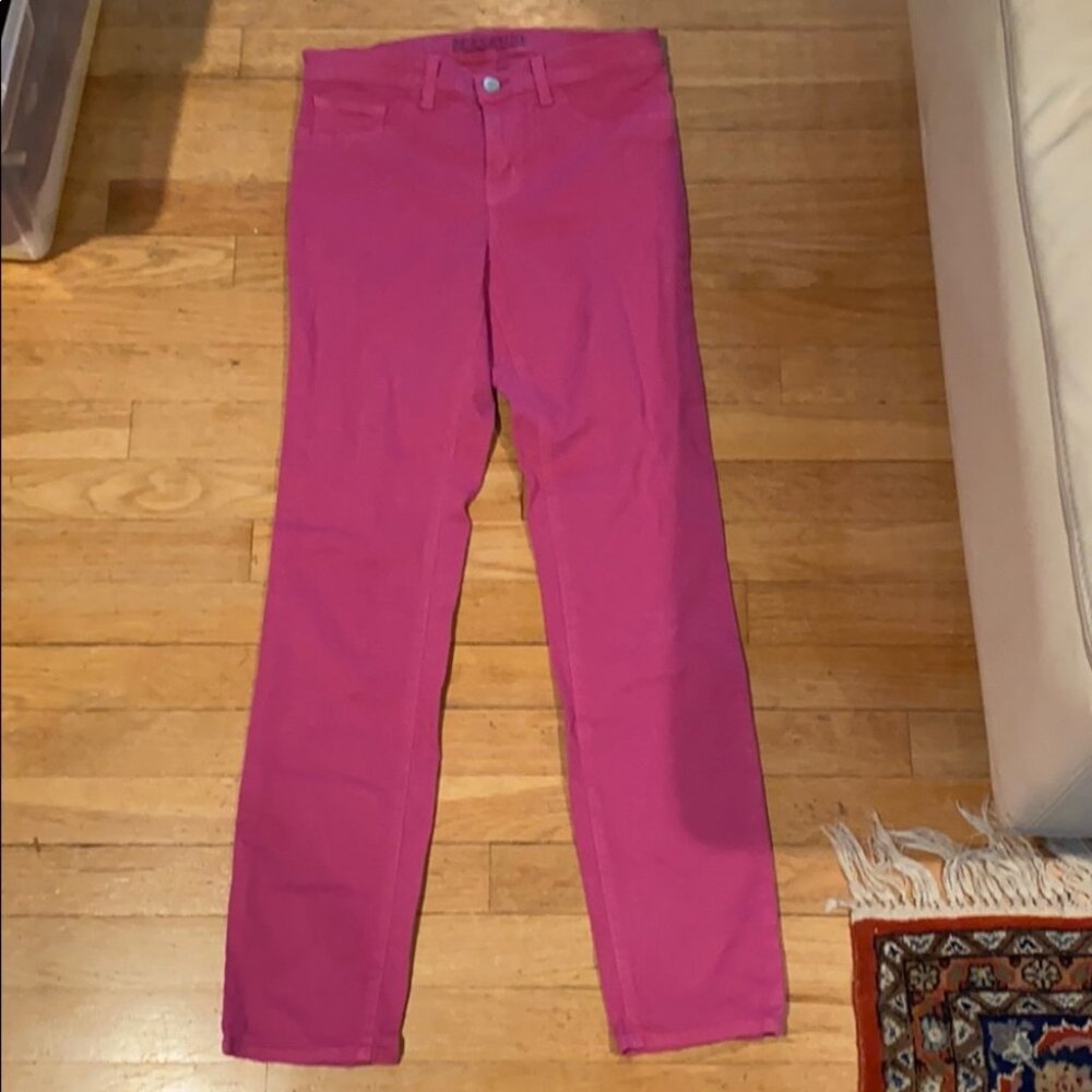 J brand dark pink jeans